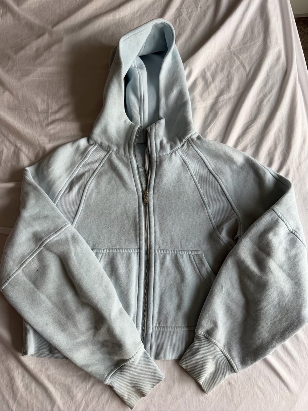 lululemon athletica Pale Blue Full-Zip Hooded Sweatshirt